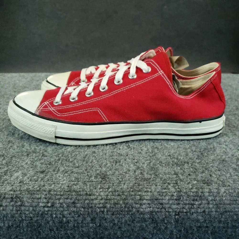 Vintage Converse Chuck Taylor Shoes Men Size 12 Red Sneakers Casual All Star Low